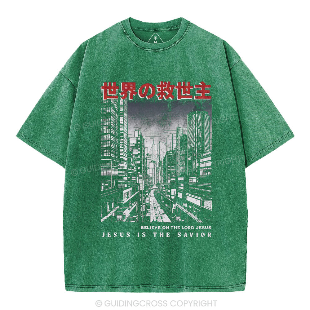 Believe On The Lord Jesus Christian Washed T-Shirt