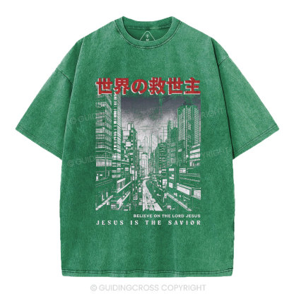 Believe On The Lord Jesus Christian Washed T-Shirt