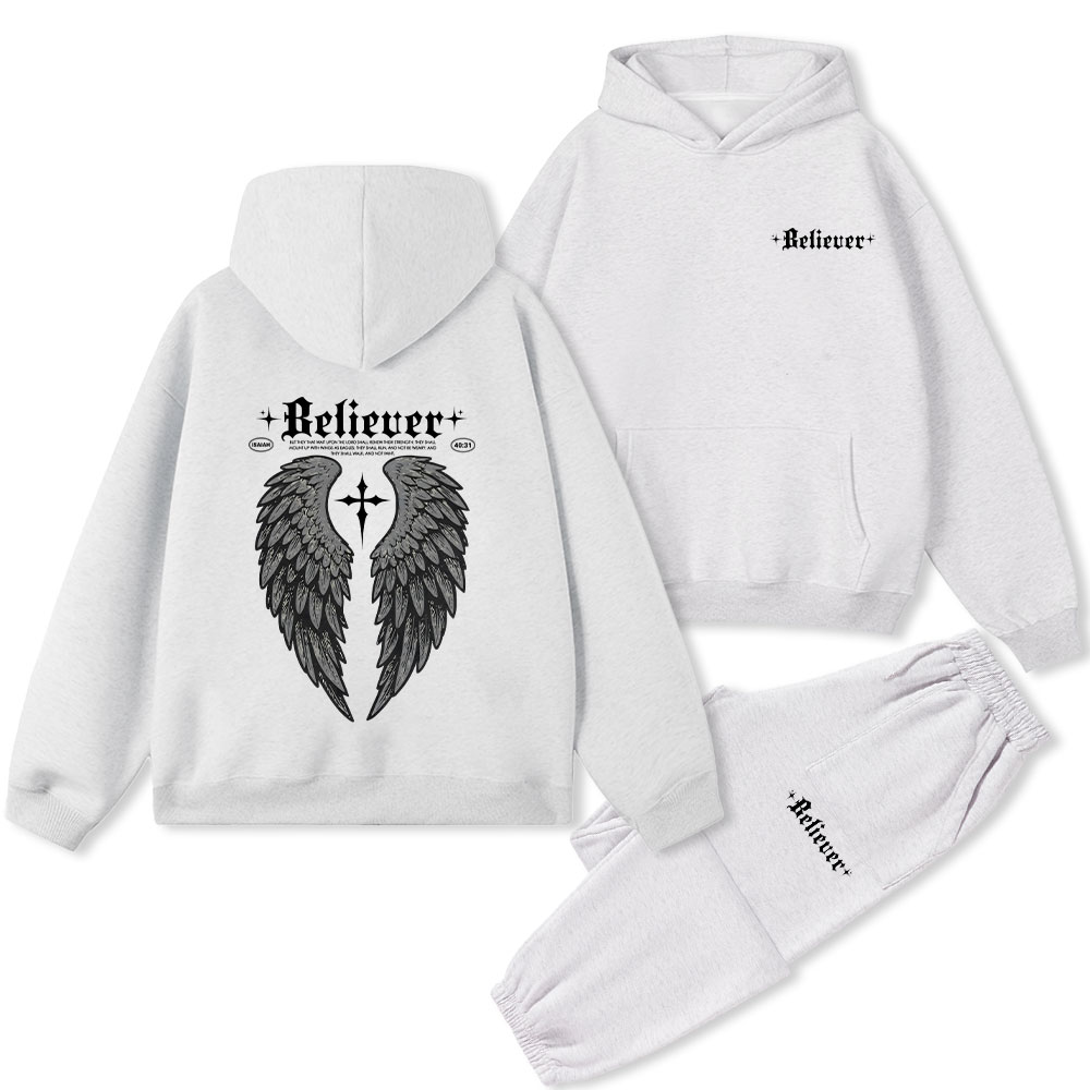 Believer Christian Premium Fleece Hoodie Set