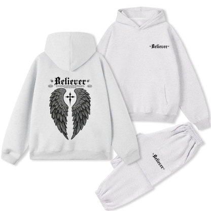 Believer Christian Premium Fleece Hoodie Set