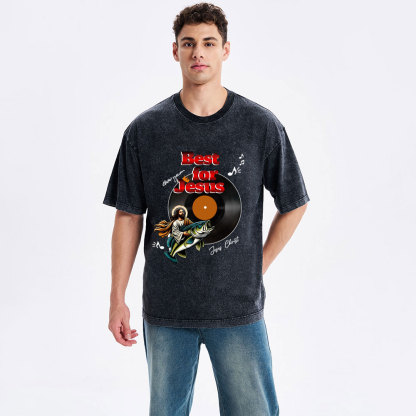 Best For Jesus Christian Washed T-Shirt