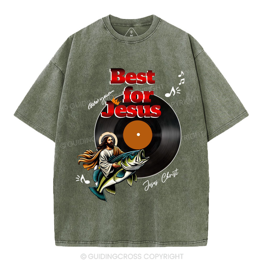 Best For Jesus Christian Washed T-Shirt