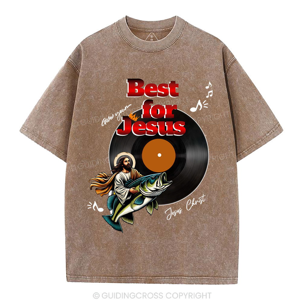 Best For Jesus Christian Washed T-Shirt