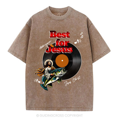 Best For Jesus Christian Washed T-Shirt