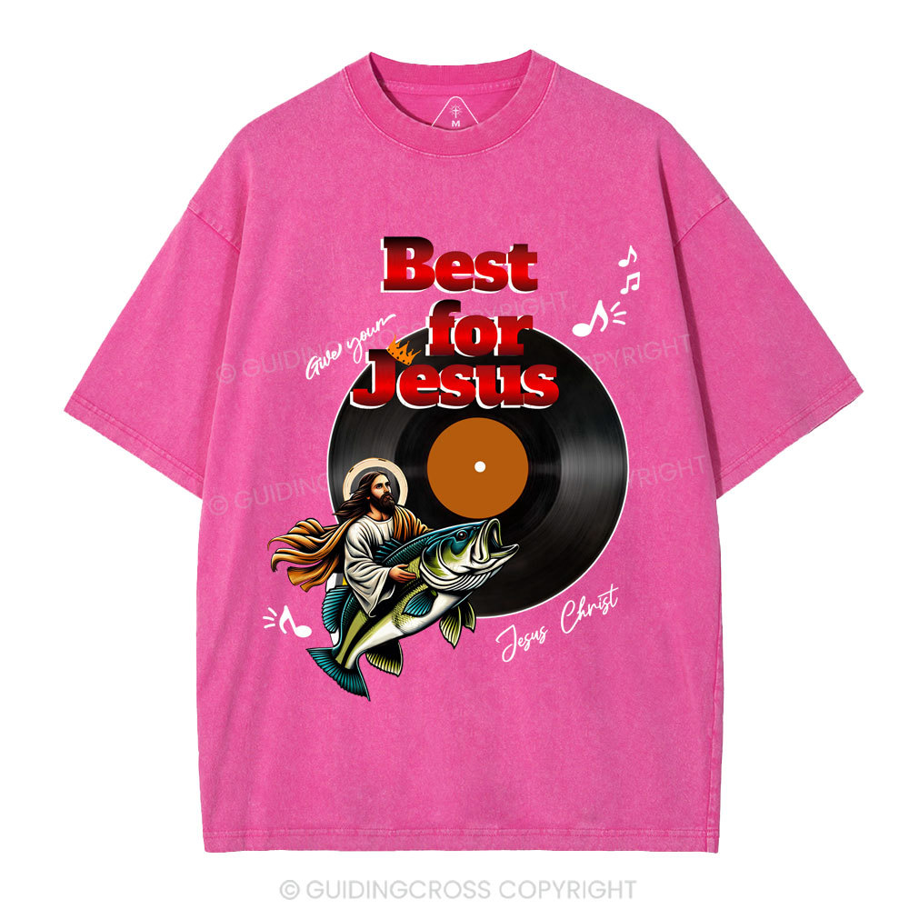 Best For Jesus Christian Washed T-Shirt