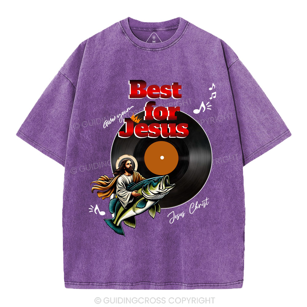 Best For Jesus Christian Washed T-Shirt