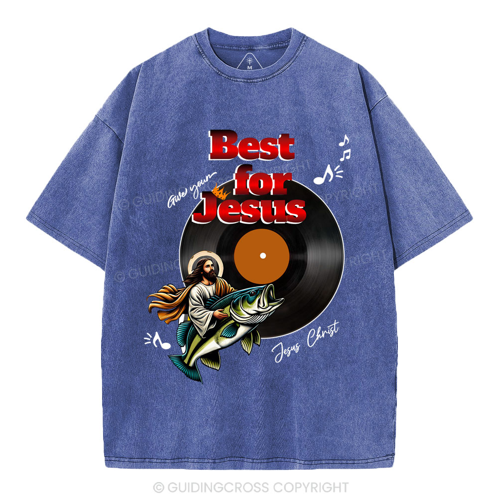 Best For Jesus Christian Washed T-Shirt
