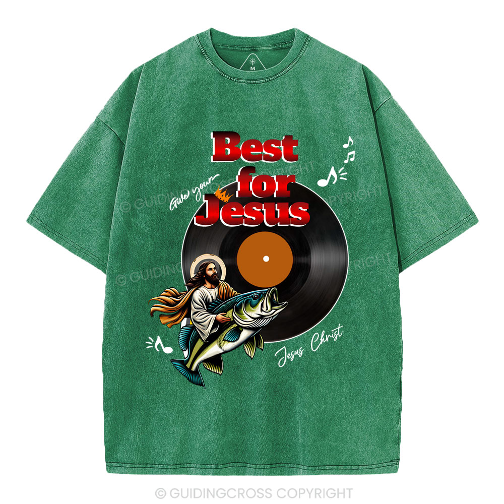 Best For Jesus Christian Washed T-Shirt