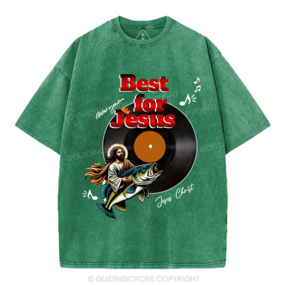 Best For Jesus Christian Washed T-Shirt