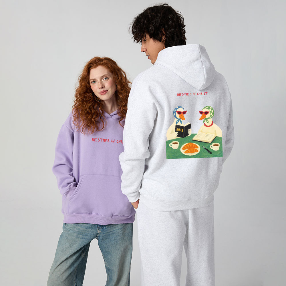 Besties In Christ Christian Premium Fleece Hoodie Set