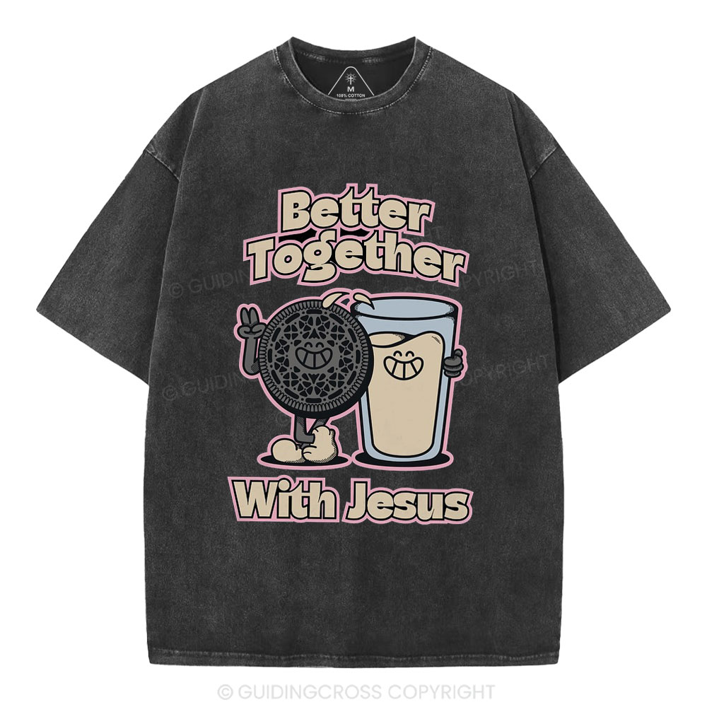 Better Together With Jesus Christian Washed T-Shirt