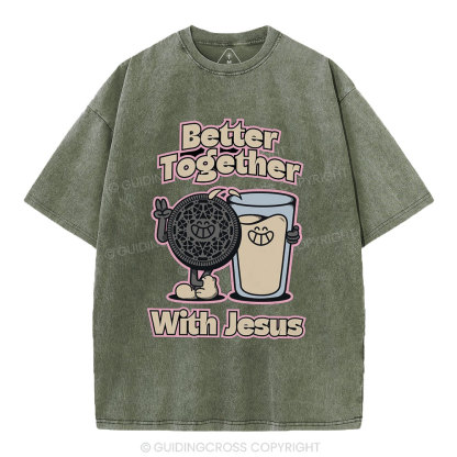 Better Together With Jesus Christian Washed T-Shirt