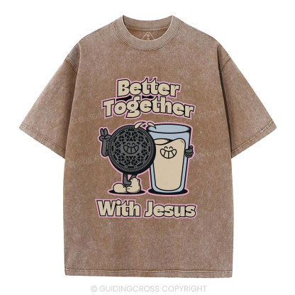 Better Together With Jesus Christian Washed T-Shirt