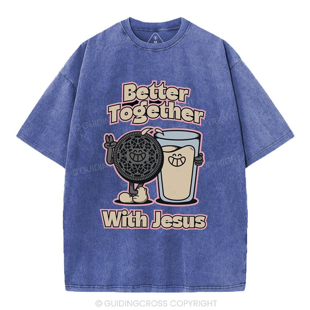 Better Together With Jesus Christian Washed T-Shirt
