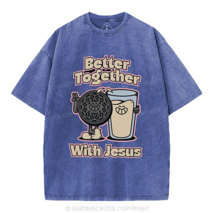 Better Together With Jesus Christian Washed T-Shirt