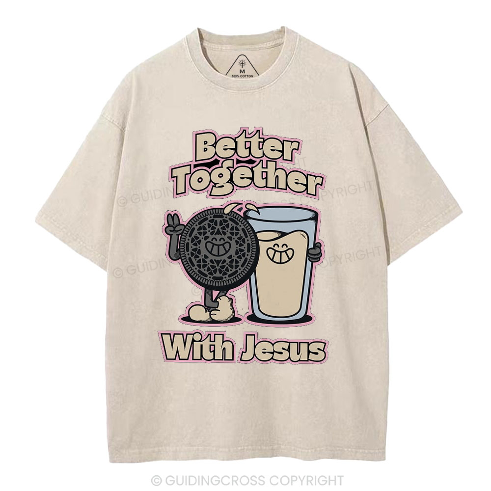 Better Together With Jesus Christian Washed T-Shirt