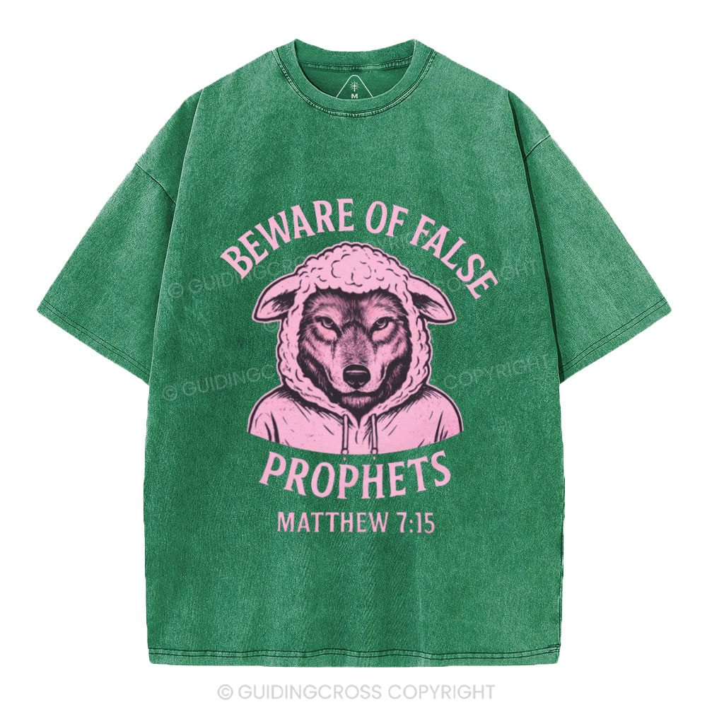 Beware Of False Prophets Christian Washed T-Shirt