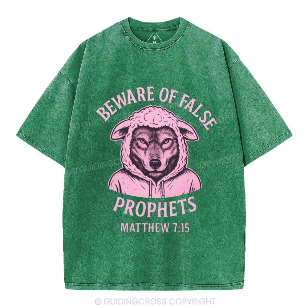 Beware Of False Prophets Christian Washed T-Shirt