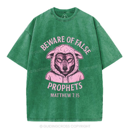 Beware Of False Prophets Christian Washed T-Shirt