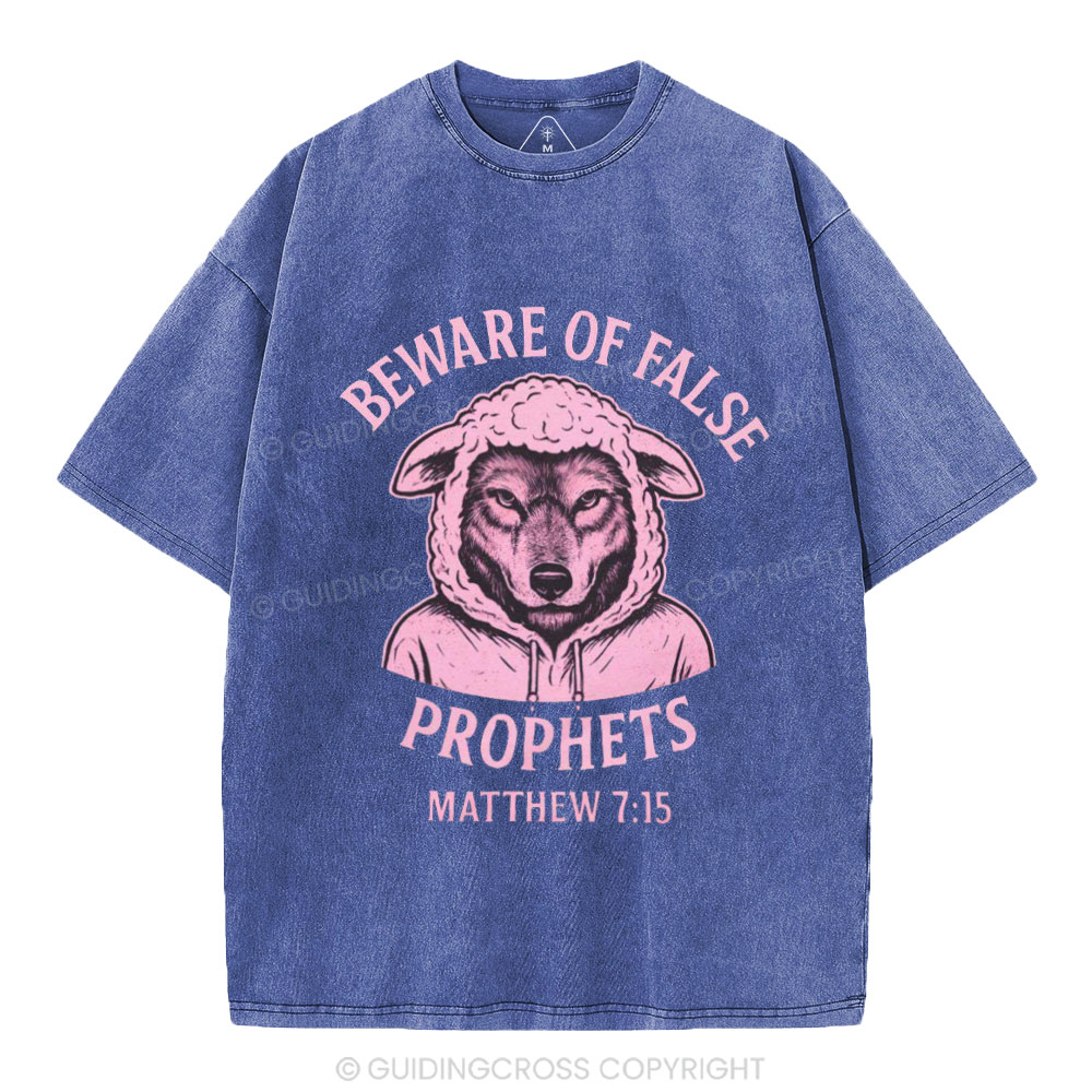 Beware Of False Prophets Christian Washed T-Shirt