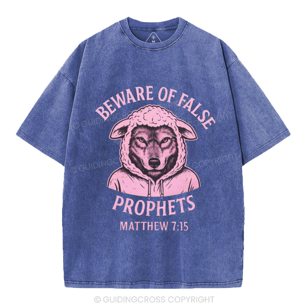 Beware Of False Prophets Christian Washed T-Shirt