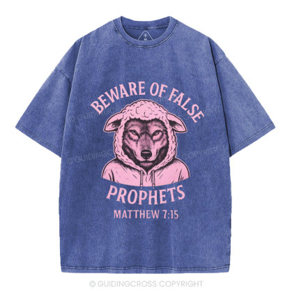 Beware Of False Prophets Christian Washed T-Shirt