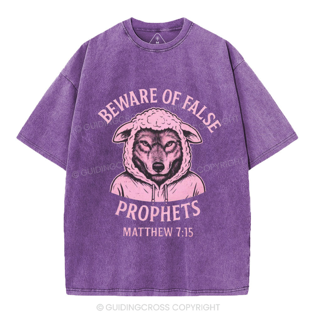 Beware Of False Prophets Christian Washed T-Shirt