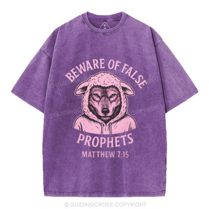 Beware Of False Prophets Christian Washed T-Shirt
