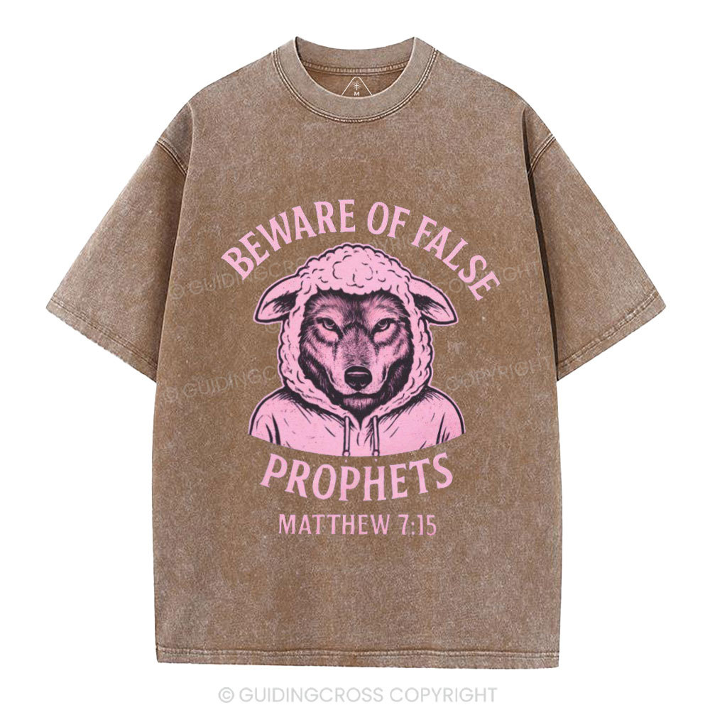 Beware Of False Prophets Christian Washed T-Shirt