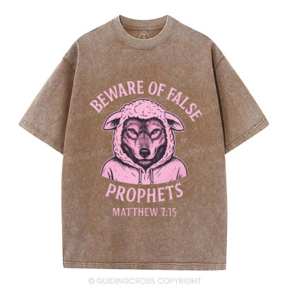 Beware Of False Prophets Christian Washed T-Shirt