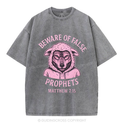 Beware Of False Prophets Christian Washed T-Shirt