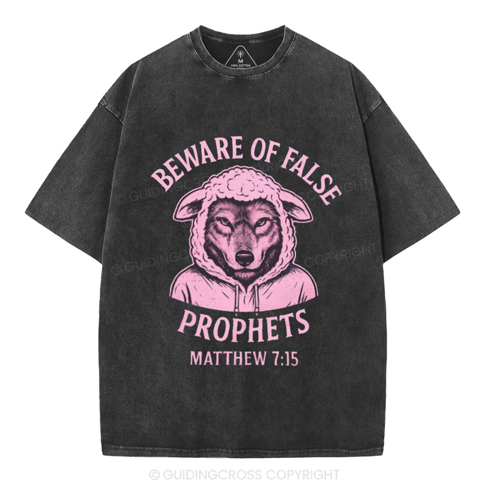 Beware Of False Prophets Christian Washed T-Shirt