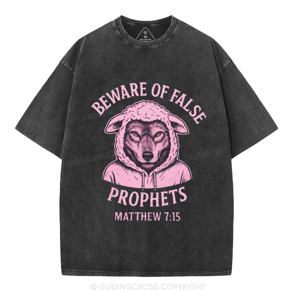 Beware Of False Prophets Christian Washed T-Shirt