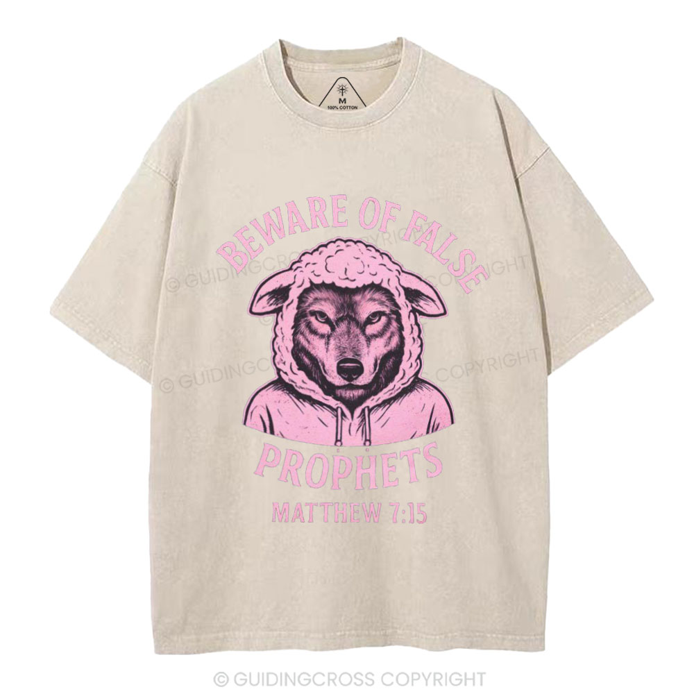 Beware Of False Prophets Christian Washed T-Shirt