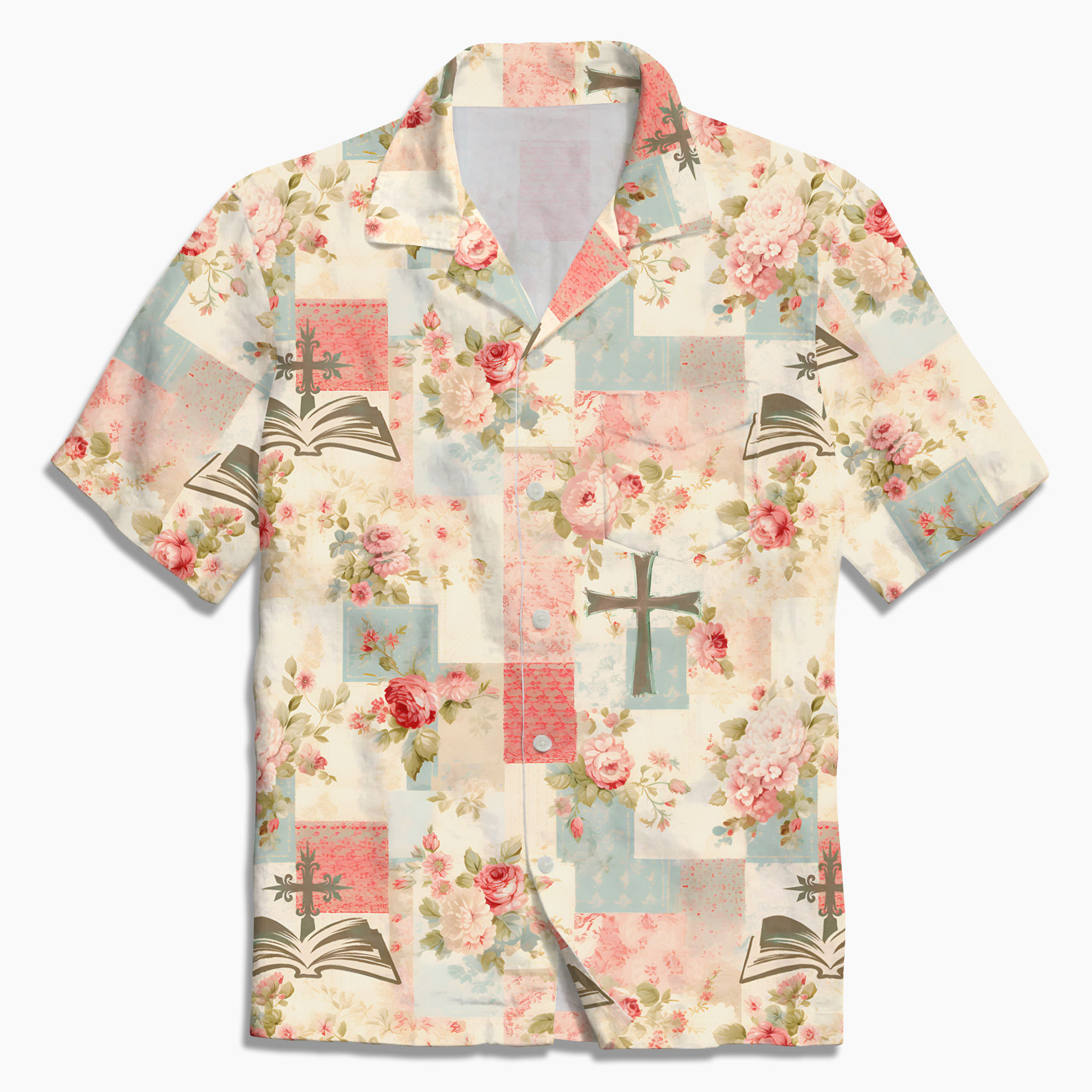 Bible Boho Flower Christian Hawaiian Shirt