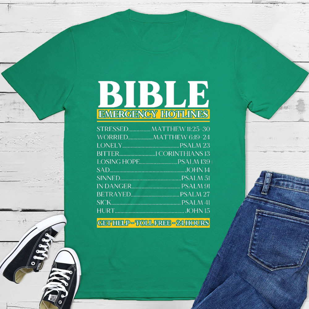 Bible Emergency Hotlines Christian T-Shirt