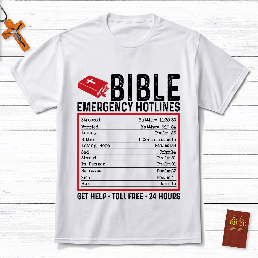 Bible Emergency Hotlines Christian T-Shirt