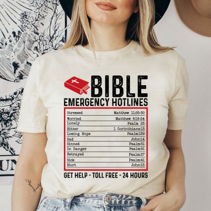 Bible Emergency Hotlines Christian T-Shirt