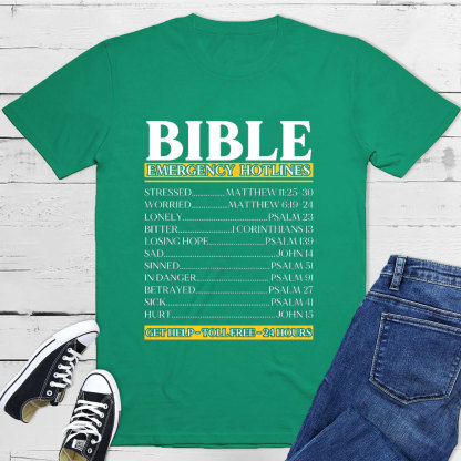 Bible Emergency Hotlines Christian T-Shirt