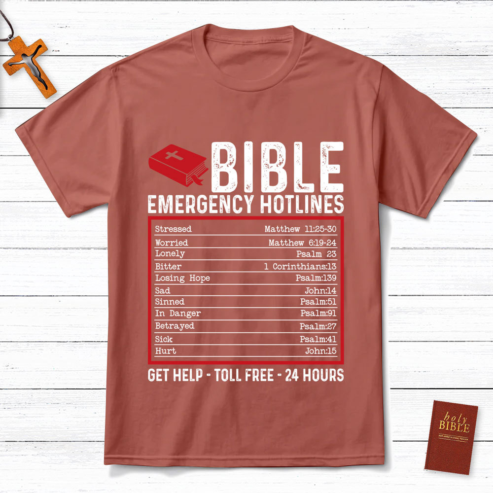Bible Emergency Hotlines Christian T-Shirt