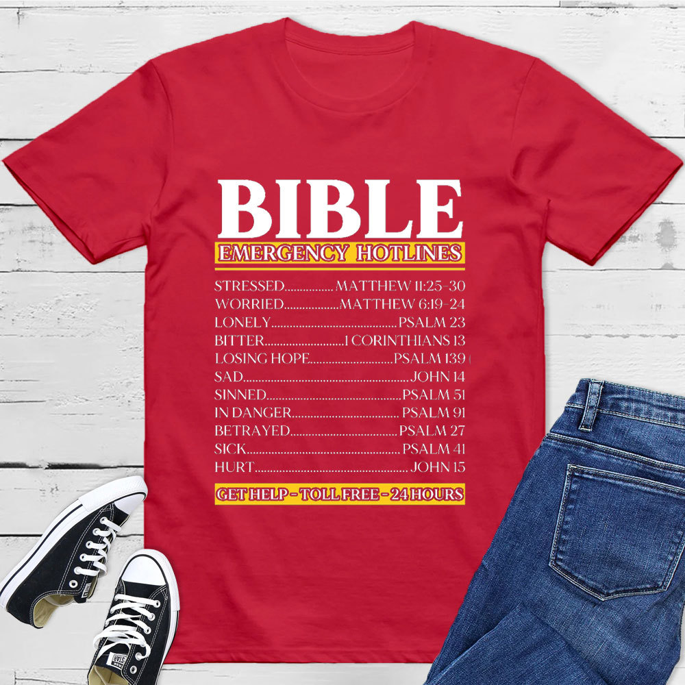 Bible Emergency Hotlines Christian T-Shirt