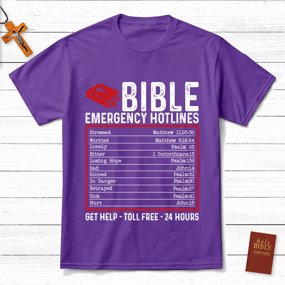 Bible Emergency Hotlines Christian T-Shirt