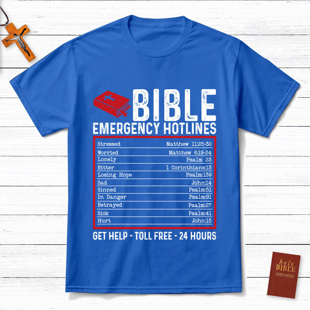 Bible Emergency Hotlines Christian T-Shirt
