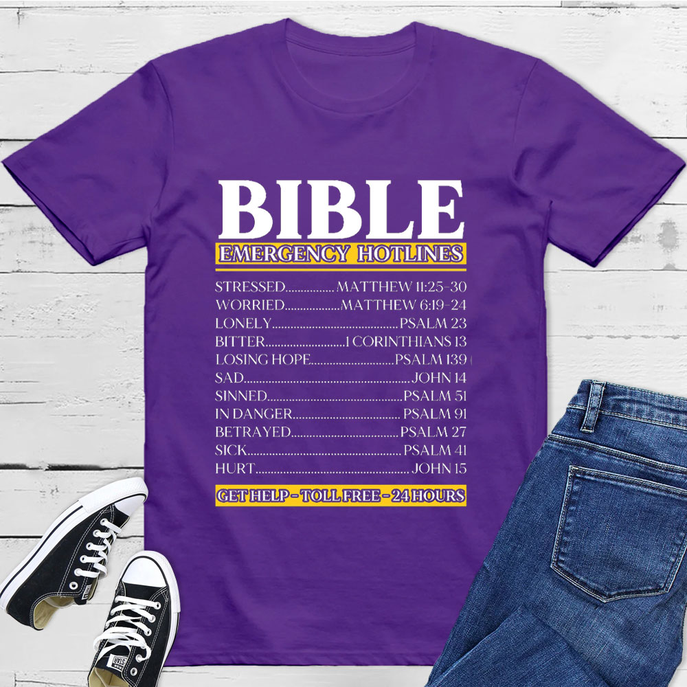 Bible Emergency Hotlines Christian T-Shirt