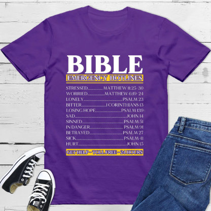 Bible Emergency Hotlines Christian T-Shirt
