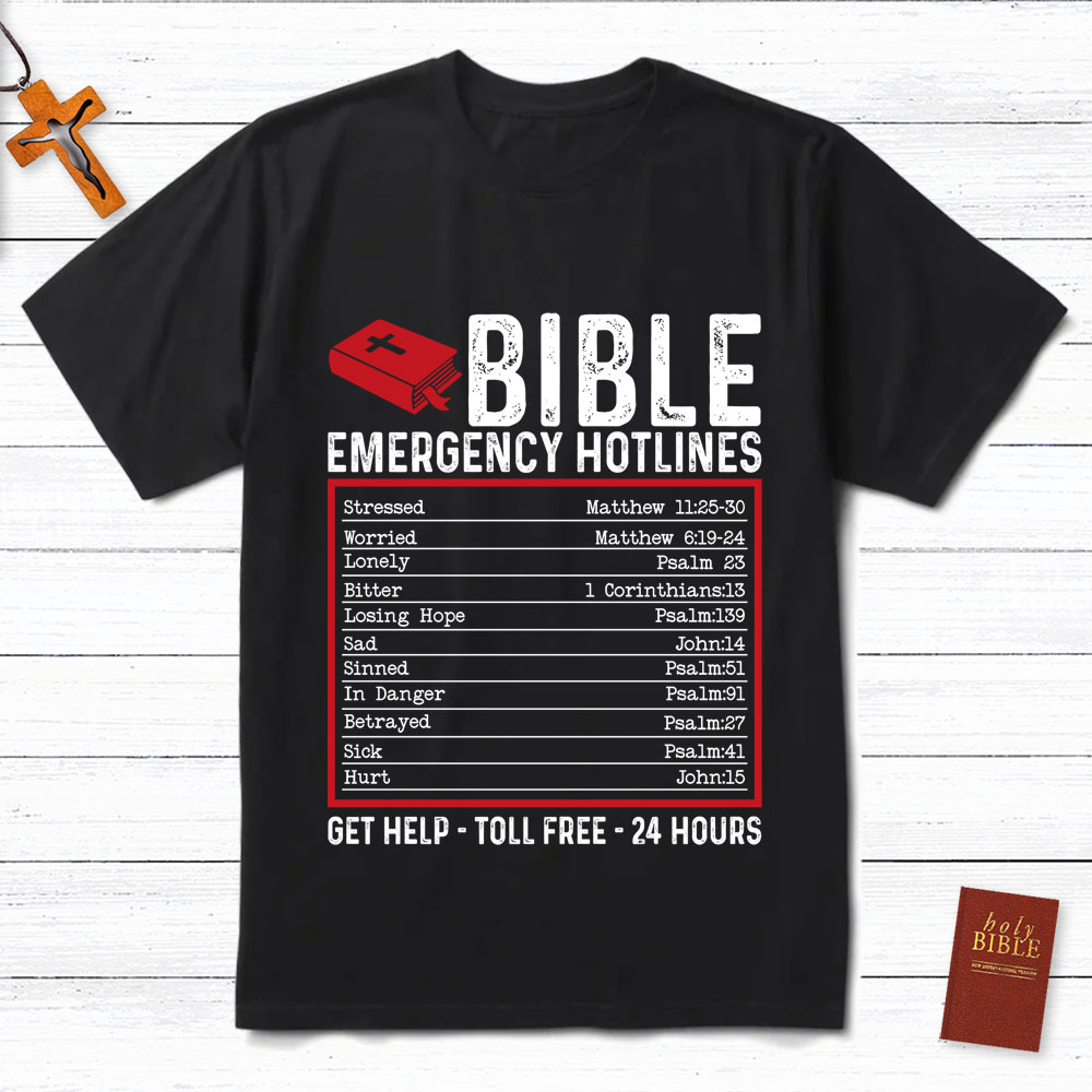 Bible Emergency Hotlines Christian T-Shirt