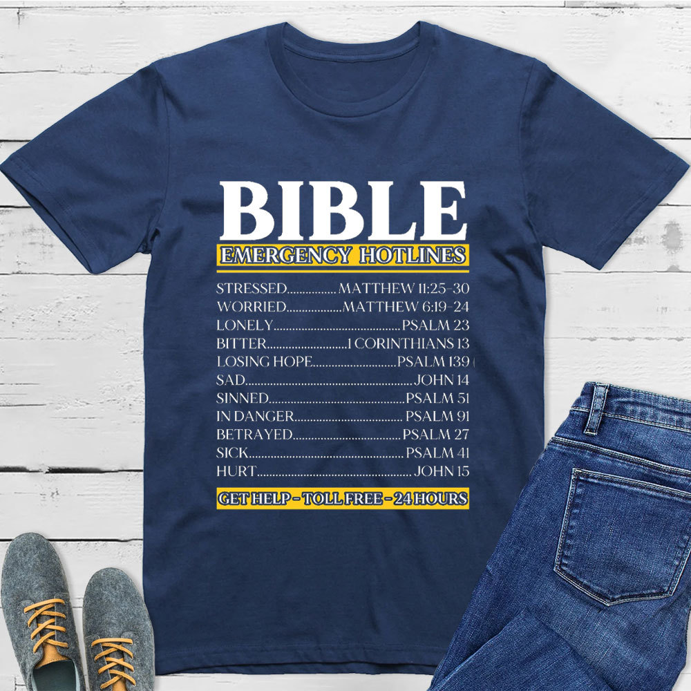 Bible Emergency Hotlines Christian T-Shirt