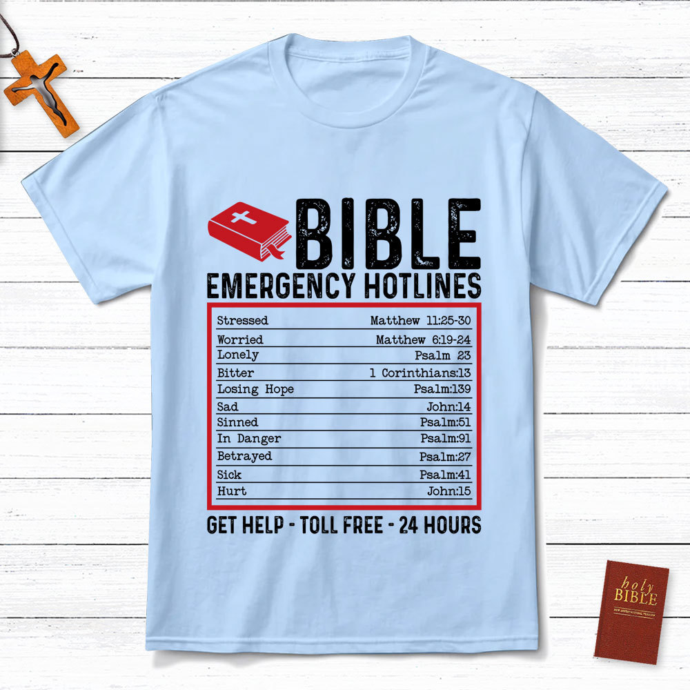 Bible Emergency Hotlines Christian T-Shirt