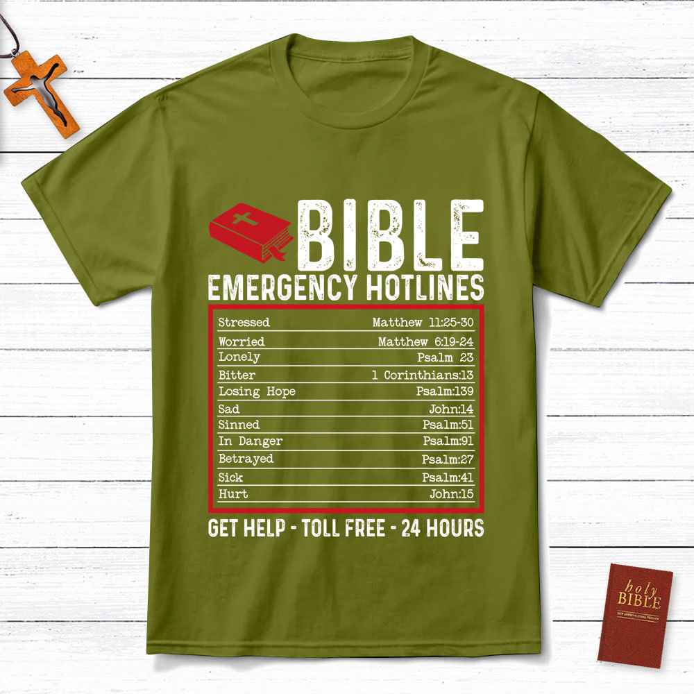 Bible Emergency Hotlines Christian T-Shirt