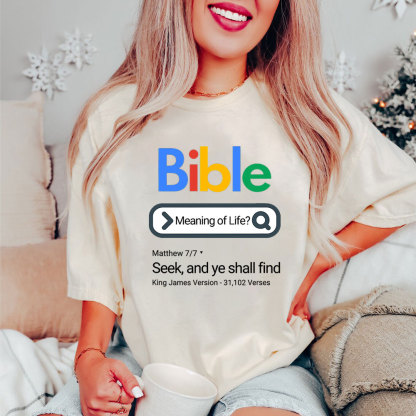 Bible Meaning Of Life Christian T-Shirt